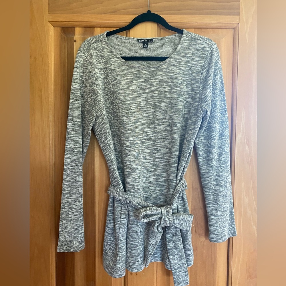 J Crew boat neck grey top